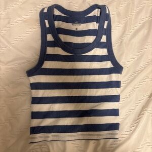 Holister striped blue and white tank top!